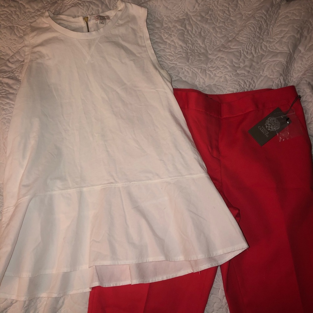 Vince Camuto Guava Pants with white Gap shirt